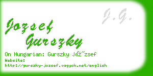 jozsef gurszky business card